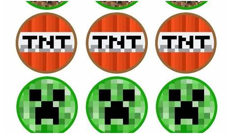 Printable MINECRAFT Cupcake Toppers - Minecraft Birthday Favors