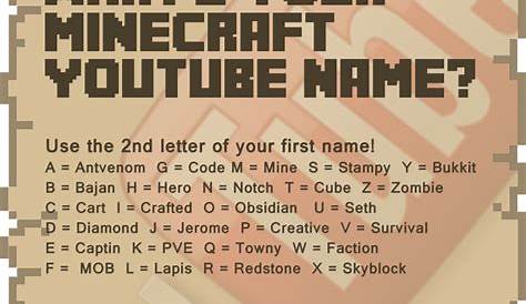 16++ Minecraft world name ideas Craft Mine