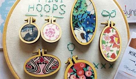 Mini Embroidery Hoop Designs Hand Embroidered Necklace With Vintage Lace