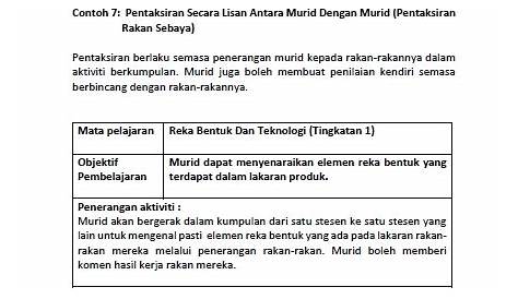 Jenis Pentaksiran Bilik Darjah Click Links To Download Templat - Riset