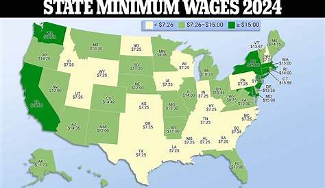 Minimum Wage Usa Map The Is Set To Increase In 21 States And DC In