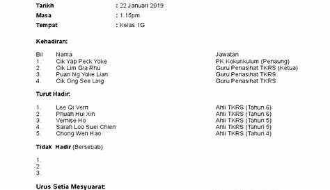 Minit Mesyuarat Agung 2019-2020 | PDF