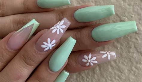Minty Marvel: Step Into A Dark Mint Green Dress With Beige Nails For A Refreshing Teen Look