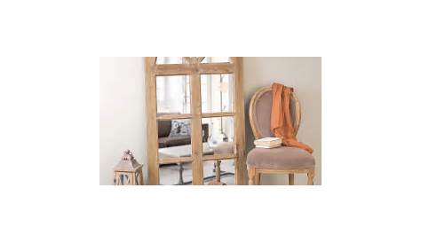 Miroir fenêtre en bois blanc H 122 cm OFELIA Maisons du