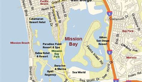 Mission Bay San Diego Map Maping Resources