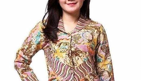 45 Desain Baju Batik Wanita Lengan Panjang | Model pakaian guru