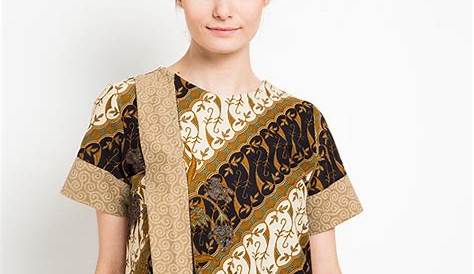 Contoh Baju Batik Wanita Modern Model Dress Batik Terbaru 2018