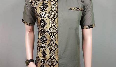 Jual Promo model baju kemeja modern batik pria slim fit 076 Bagus di