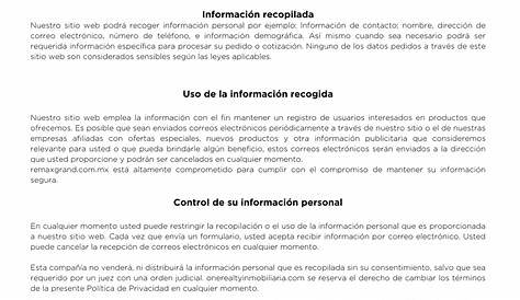 Top 103+ imagen modelo de aviso de privacidad de datos personales