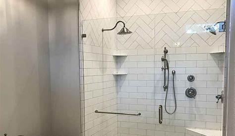 21 Stylish Farmhouse Tile Shower Remodel Ideas | Window in shower