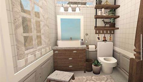 aesthetic blush half bath bloxburg | Simple bathroom, Big bathrooms