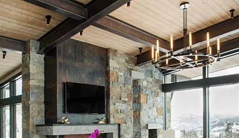 Rustic Elegance in MONTANA | Modern rustic living room, Mountain modern