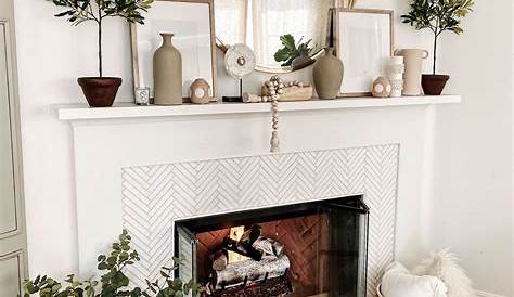 Modern Spring Mantel Decor