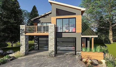 Plan 62695DJ: Ultra-Modern Tiny House Plan | Modern tiny house