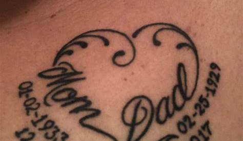 Mom Dad Memorial Infinity Tattoo | Tattoos for daughters, Mom tattoos