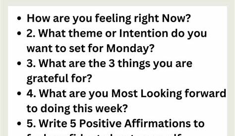 60 Monday Journal Prompts to Start Your Week With Intention