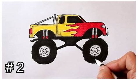 How to Draw a Monster Truck Step by Step - DrawingNow