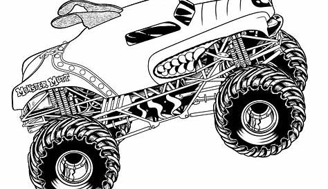 Mr Bigfoot Monster Truck coloring page for kids, transportation