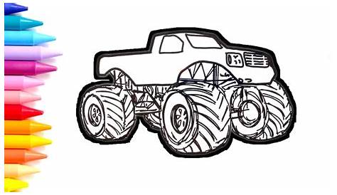 Monster Truck Drawing - How To Draw A Monster Truck Step By Step