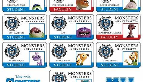 59 The Best Monsters University Id Card Template Now by Monsters