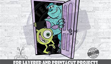 Monsters Inc Door Silhouettes - Sticker Mania