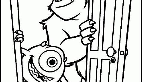 Monster Inc. Coloring Pages. Mike, Sally and other monsters