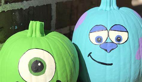 Monsters Inc. pumpkins | Pumpkin decorating, Disney pumpkin painting