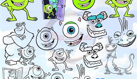 Monsters Inc. Clipart SVG Digital Download PNG SVG Dxf Sully | Etsy