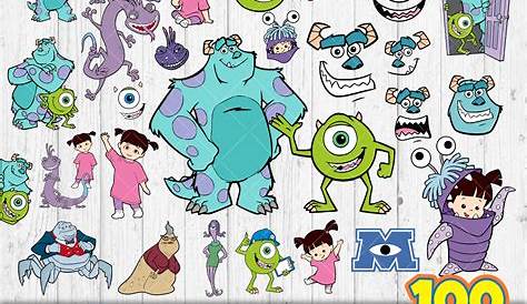 Monsters Inc SVG Cut Files For Cricut | Sully, Mike Wazowski SVG PNG