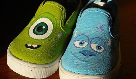 Hand Painted monster tennis shoes for boys | Mike hand painted denim