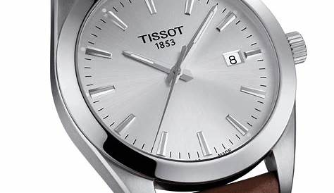Montre Tissot homme chronographe acier cuir marron | MATY