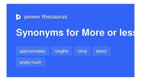 More or less synonyms that belongs to pronouns