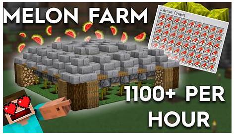 (Tutorial) Best And Most Efficient Melon/Pumpkin Farm Minecraft Bedrock