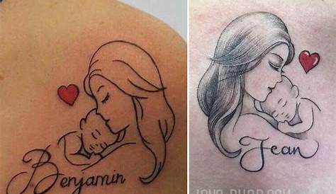 #WomensTattoo #WomensTattooIdeas Cute mother and son tattoo for mothers