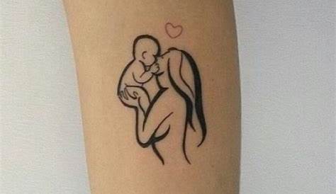 So happy with this mother child watercolor tattoo! Tattoo For Son