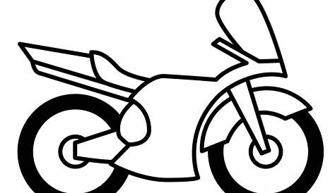 Dibujos de Moto Deportiva para Colorear para Colorear, Pintar e