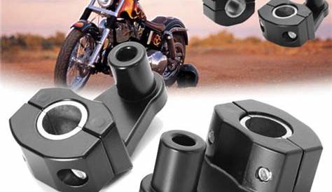 1" inch 25mm Black Motorcycle Bar Clamps Handlebar Bar Risers For