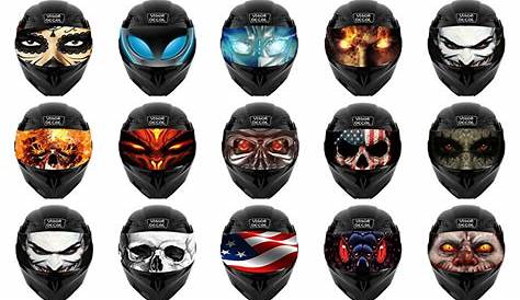 Removable Motorcycle Bike Helmet Visor Sticker Cool Decal + A4 Size Car