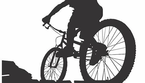 Mountain Bike Clip Art Best All Mens - Silhouette Man On Bike
