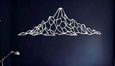 Mountain Silhouette Landscape Wall Stencil SKU #3146 - Designer