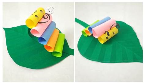 Moving Caterpillar On Leaf Craft Diy Ll Easy Tutorial For Beginners