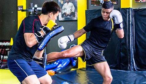 Muay Thai Workout Motivational Training At The Gym Facility High-Res