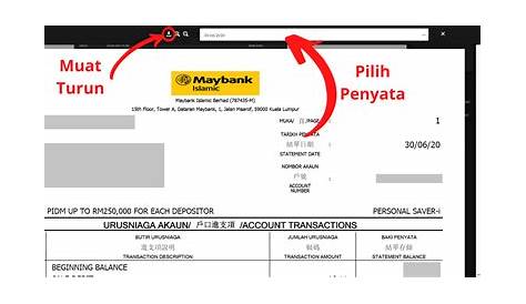 Contoh Cek Maybank Malaysia - Semak Nombor Akaun Maybank Online Guna