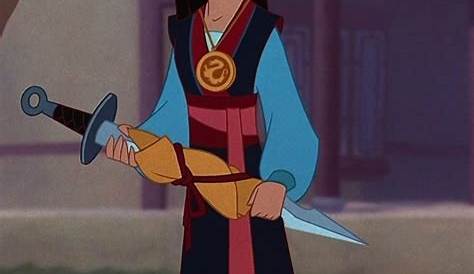 The red outfit and blue of Mulan in Mulan | Spotern