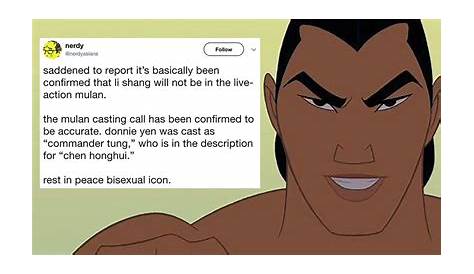 Shang-Li, Love Interest and Bi-Sexual Icon, Erased from New 'Mulan