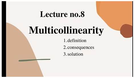 Multicollinearity Meaning In Urdu 📌 Multivariate Normal Distribution