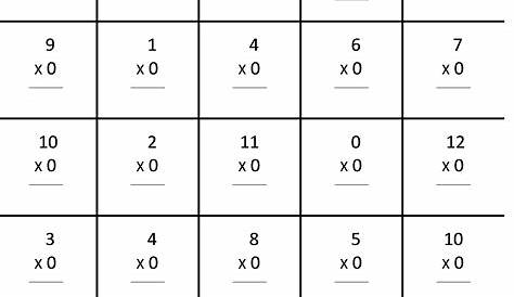 Printable Multiplication Worksheets 010