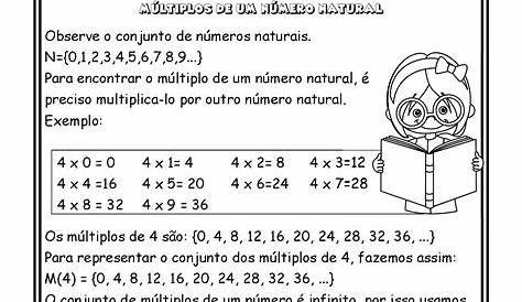 Múltiplos de um números natural | Atividades de matemática 3ano