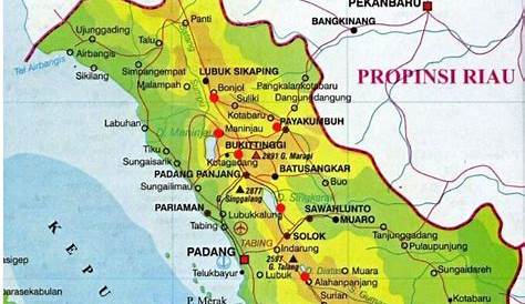 Peta Sumatera Barat HD Lengkap Per Kabupaten dan Keterangannya