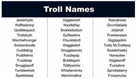 90+ Best Troll Names & Troll Name Generator